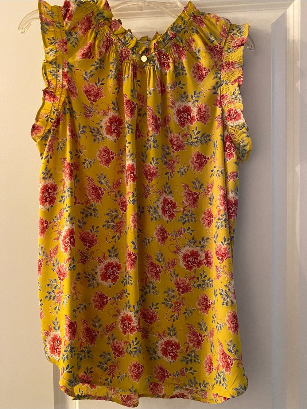 Women’s new LOFT Ann Taylor shirt blouse sleeveless dressy top size medium flowy